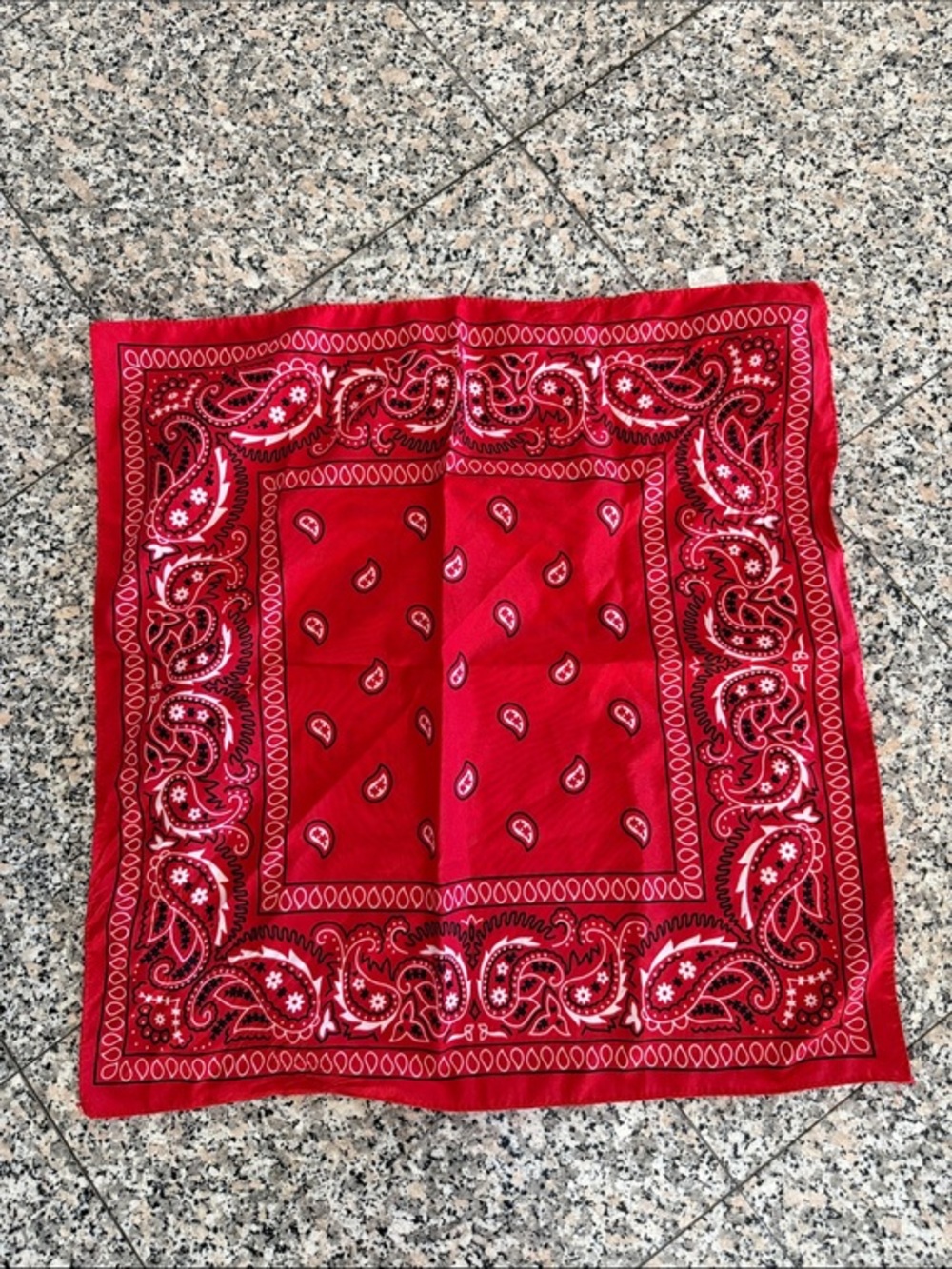 New Red Paisley Bandana Scarf 20x20 inches